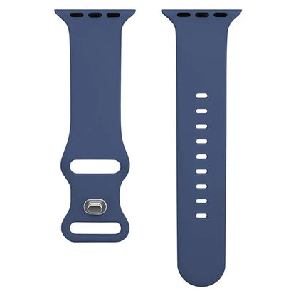 For Apple Watch Series 10 42mm / 9 8 7 41mm / SE (2023) SE (2022) SE 6 5 4 40mm / 3 2 1 38mm Watch Strap 8-Shaped Buckle Silicone Band