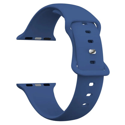 For Apple Watch Series 10 42mm / 9 8 7 41mm / SE (2023) SE (2022) SE 6 5 4 40mm / 3 2 1 38mm Watch Strap 8-Shaped Buckle Silicone Band