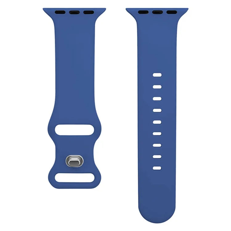 For Apple Watch Series 10 42mm / 9 8 7 41mm / SE (2023) SE (2022) SE 6 5 4 40mm / 3 2 1 38mm Watch Strap 8-Shaped Buckle Silicone Band