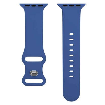For Apple Watch Series 10 42mm / 9 8 7 41mm / SE (2023) SE (2022) SE 6 5 4 40mm / 3 2 1 38mm Watch Strap 8-Shaped Buckle Silicone Band