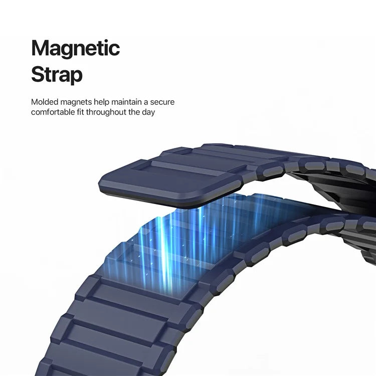 DUX DUCIS For Apple Watch 10 46mm / Ultra 2 / Ultra 49mm / 9 8 7 45mm / SE (2023) SE (2022) SE 6 5 4 44mm / 3 2 1 42mm Magnetic Silicone Band
