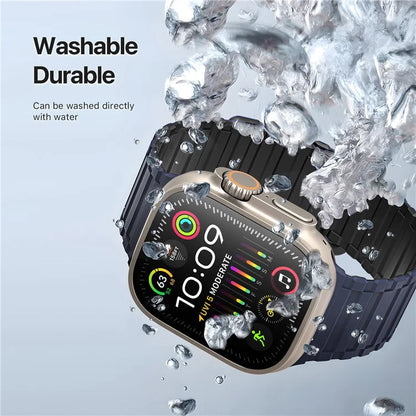 DUX DUCIS For Apple Watch 10 46mm / Ultra 2 / Ultra 49mm / 9 8 7 45mm / SE (2023) SE (2022) SE 6 5 4 44mm / 3 2 1 42mm Magnetic Silicone Band
