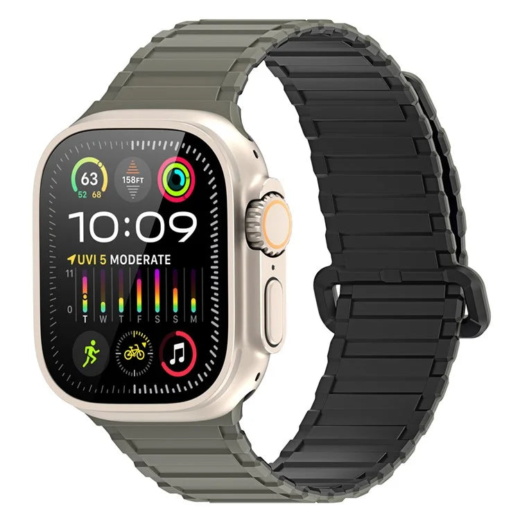 DUX DUCIS For Apple Watch 10 46mm / Ultra 2 / Ultra 49mm / 9 8 7 45mm / SE (2023) SE (2022) SE 6 5 4 44mm / 3 2 1 42mm Magnetic Silicone Band