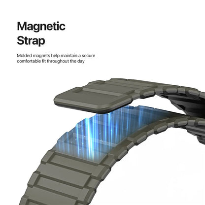 DUX DUCIS For Apple Watch 10 46mm / Ultra 2 / Ultra 49mm / 9 8 7 45mm / SE (2023) SE (2022) SE 6 5 4 44mm / 3 2 1 42mm Magnetic Silicone Band