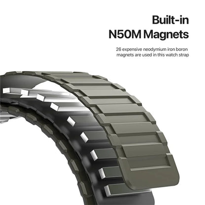 DUX DUCIS For Apple Watch 10 46mm / Ultra 2 / Ultra 49mm / 9 8 7 45mm / SE (2023) SE (2022) SE 6 5 4 44mm / 3 2 1 42mm Magnetic Silicone Band