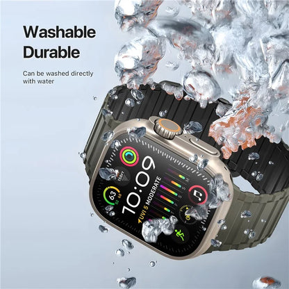 DUX DUCIS For Apple Watch 10 46mm / Ultra 2 / Ultra 49mm / 9 8 7 45mm / SE (2023) SE (2022) SE 6 5 4 44mm / 3 2 1 42mm Magnetic Silicone Band