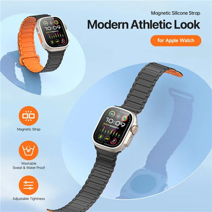 DUX DUCIS For Apple Watch 10 46mm / Ultra 2 / Ultra 49mm / 9 8 7 45mm / SE (2023) SE (2022) SE 6 5 4 44mm / 3 2 1 42mm Magnetic Silicone Band