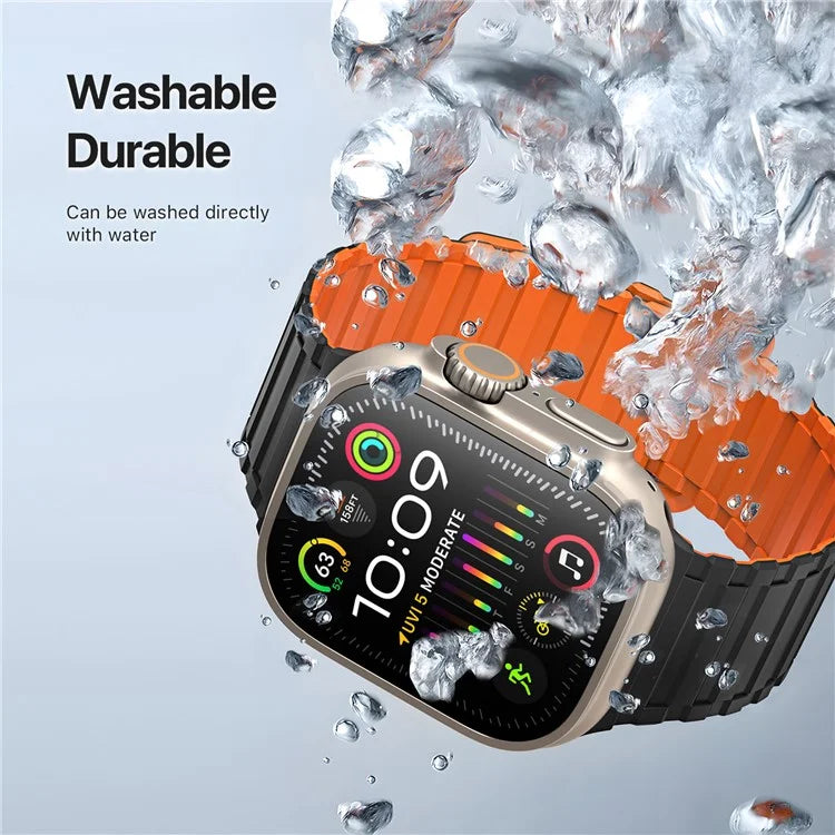 DUX DUCIS For Apple Watch 10 46mm / Ultra 2 / Ultra 49mm / 9 8 7 45mm / SE (2023) SE (2022) SE 6 5 4 44mm / 3 2 1 42mm Magnetic Silicone Band