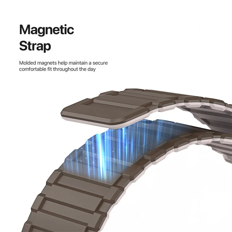 DUX DUCIS For Apple Watch 10 46mm / Ultra 2 / Ultra 49mm / 9 8 7 45mm / SE (2023) SE (2022) SE 6 5 4 44mm / 3 2 1 42mm Magnetic Silicone Band