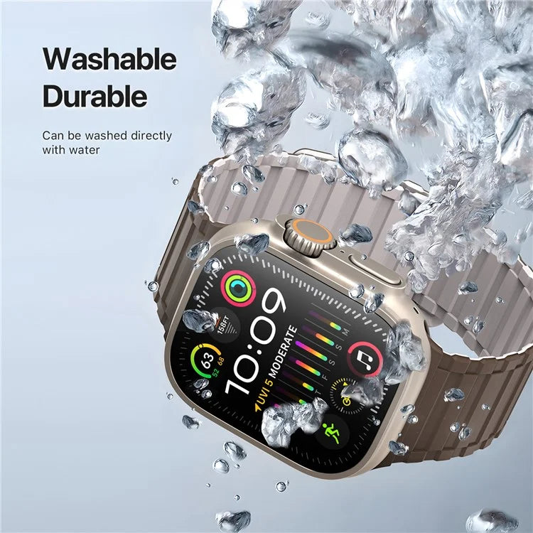 DUX DUCIS For Apple Watch 10 46mm / Ultra 2 / Ultra 49mm / 9 8 7 45mm / SE (2023) SE (2022) SE 6 5 4 44mm / 3 2 1 42mm Magnetic Silicone Band
