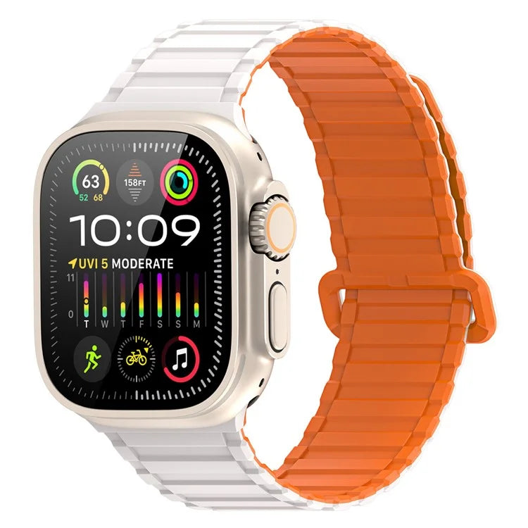 DUX DUCIS For Apple Watch 10 46mm / Ultra 2 / Ultra 49mm / 9 8 7 45mm / SE (2023) SE (2022) SE 6 5 4 44mm / 3 2 1 42mm Magnetic Silicone Band