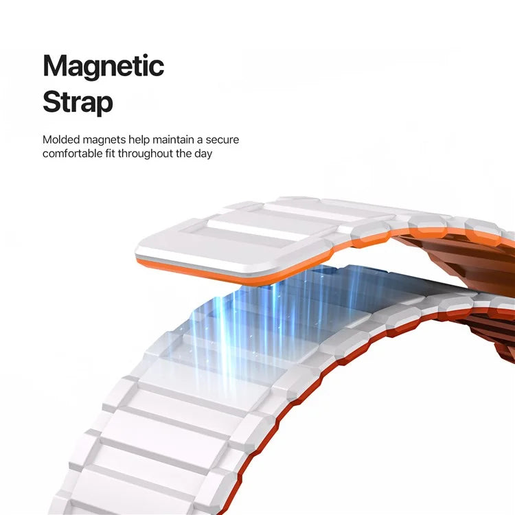 DUX DUCIS For Apple Watch 10 46mm / Ultra 2 / Ultra 49mm / 9 8 7 45mm / SE (2023) SE (2022) SE 6 5 4 44mm / 3 2 1 42mm Magnetic Silicone Band
