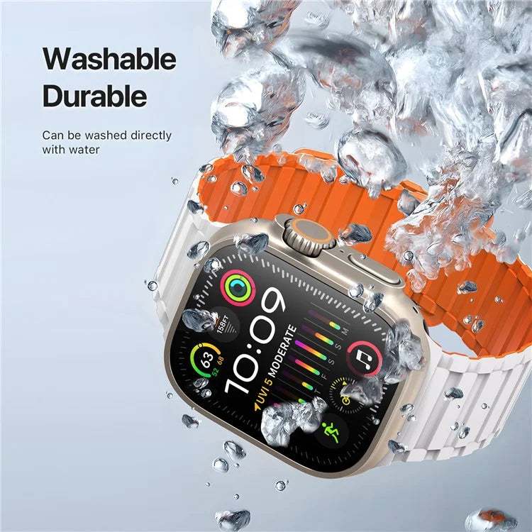 DUX DUCIS For Apple Watch 10 46mm / Ultra 2 / Ultra 49mm / 9 8 7 45mm / SE (2023) SE (2022) SE 6 5 4 44mm / 3 2 1 42mm Magnetic Silicone Band