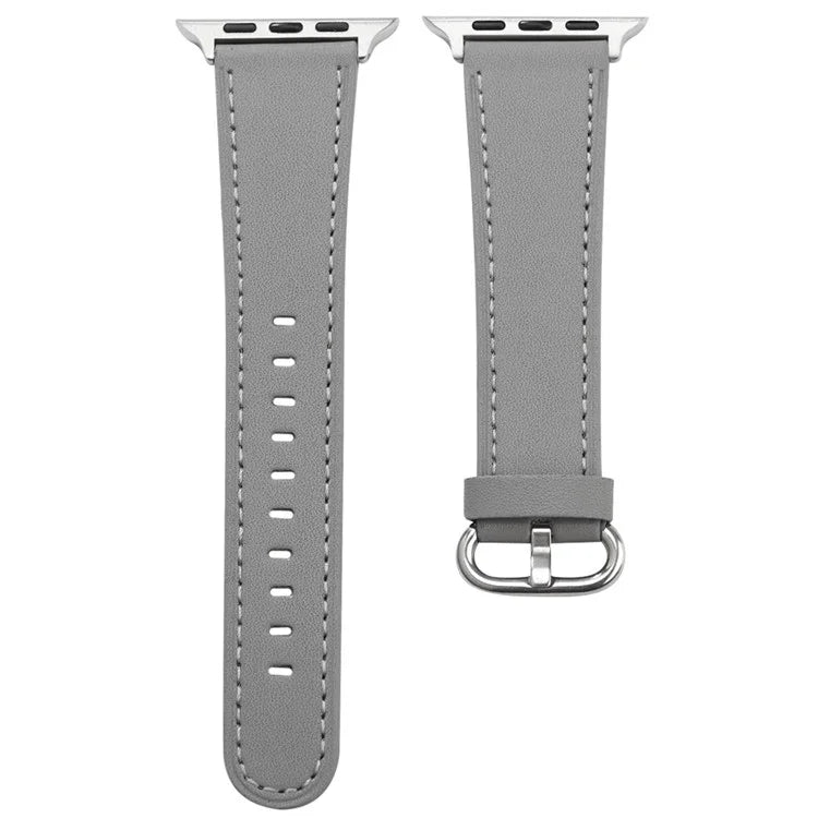 For Apple Watch 10 46mm / Ultra 2 / Ultra 49mm / 9 8 7 45mm / SE (2023) SE (2022) SE 6 5 4 44mm / 3 2 1 42mm Genuine Cow Leather Strap