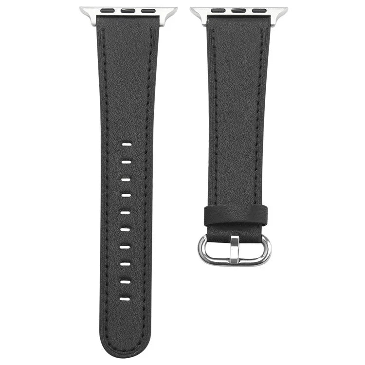 For Apple Watch Series 10 42mm / 9 8 7 41mm / SE (2023) SE (2022) SE 6 5 4 40mm / 3 2 1 38mm Genuine Cow Leather Strap