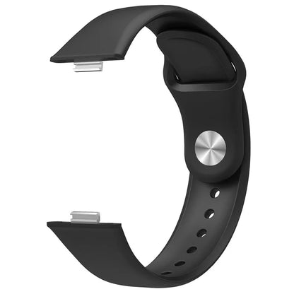 For Huawei Watch Fit 3 Replacement Strap Silicone Watch Band with Silver Buckle