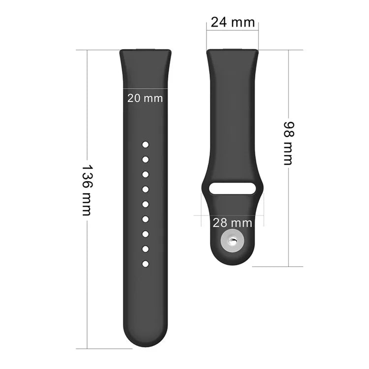 For Huawei Watch Fit 3 Replacement Strap Silicone Watch Band with Silver Buckle
