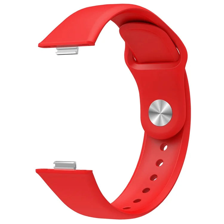For Huawei Watch Fit 3 Replacement Strap Silicone Watch Band with Silver Buckle