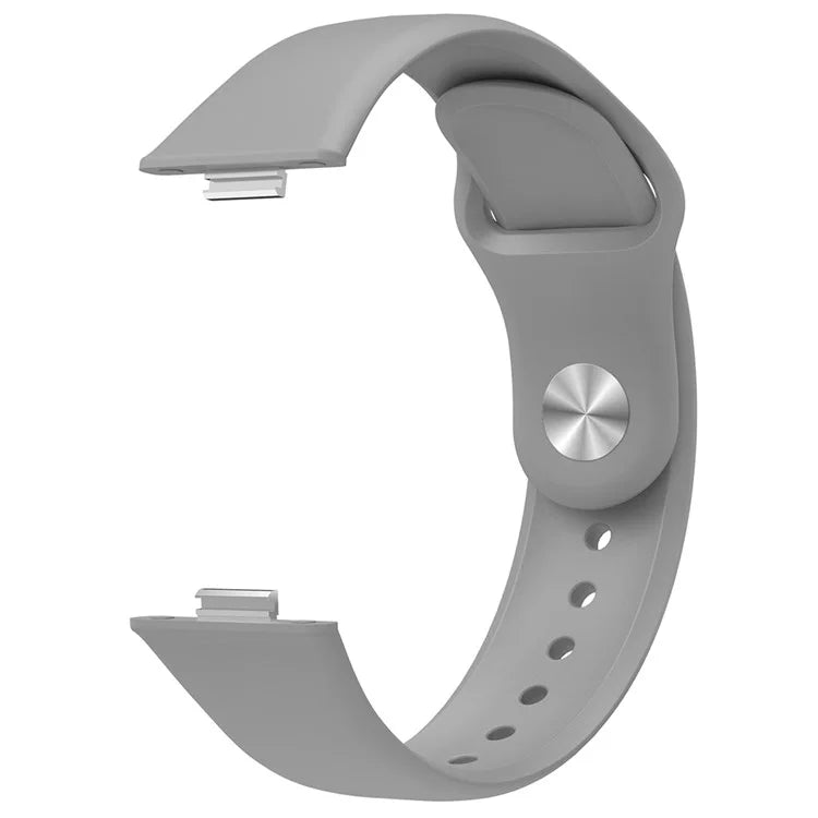 For Huawei Watch Fit 3 Replacement Strap Silicone Watch Band with Silver Buckle