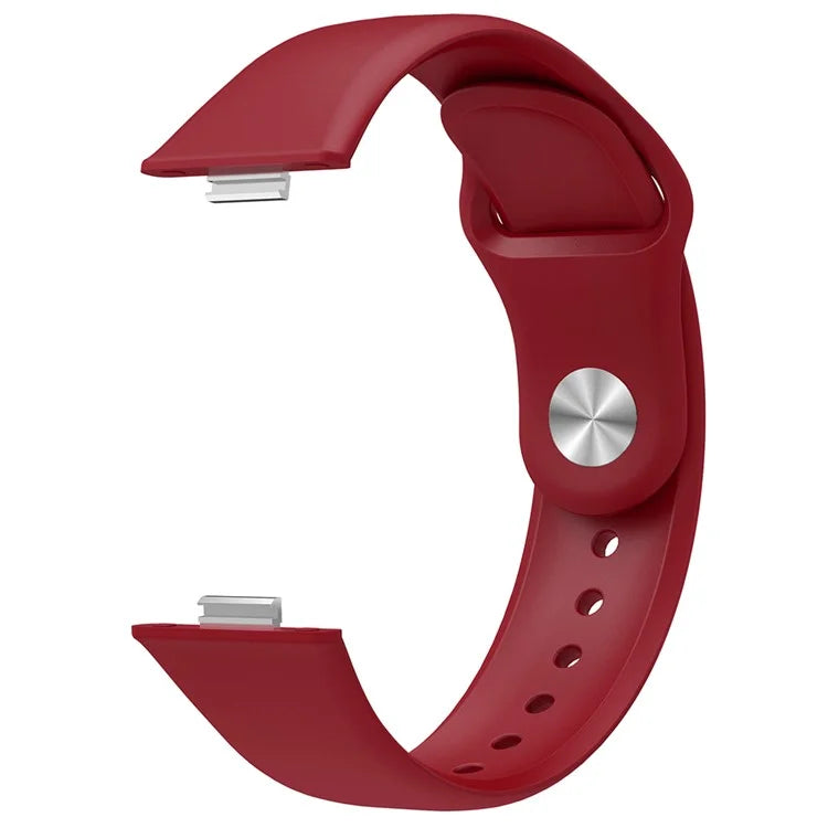 For Huawei Watch Fit 3 Replacement Strap Silicone Watch Band with Silver Buckle