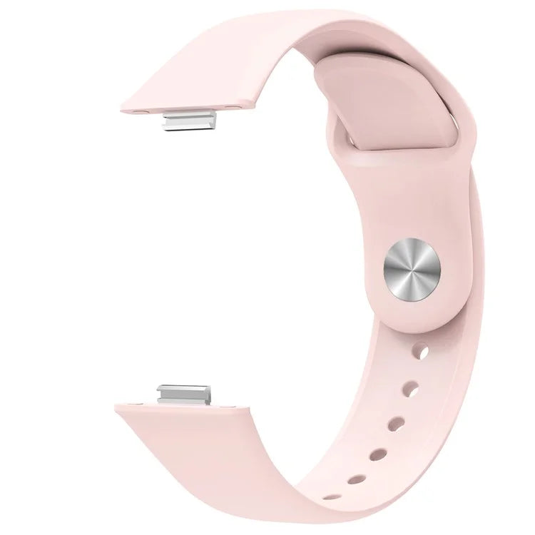 For Huawei Watch Fit 3 Replacement Strap Silicone Watch Band with Silver Buckle