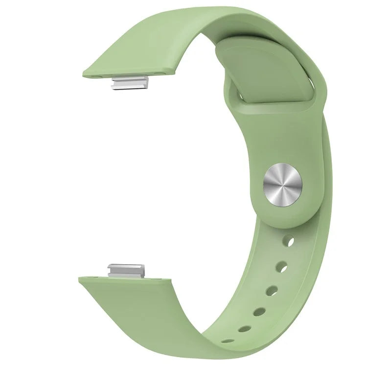 For Huawei Watch Fit 3 Replacement Strap Silicone Watch Band with Silver Buckle