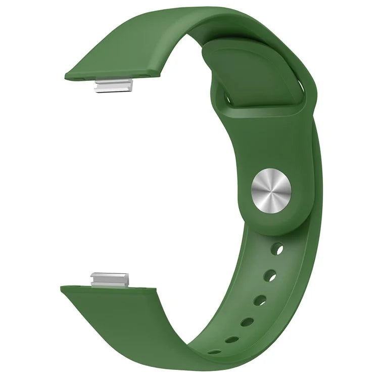 For Huawei Watch Fit 3 Replacement Strap Silicone Watch Band with Silver Buckle