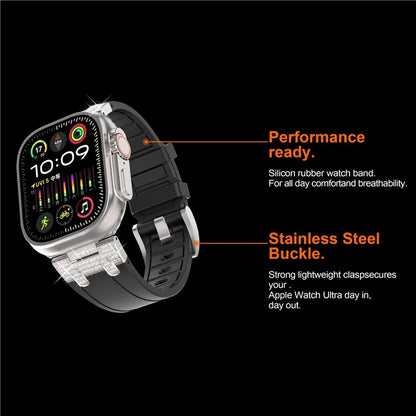 For Apple Watch 10 46mm / Ultra 2 / Ultra 49mm / 9 8 7 45mm / SE (2023) SE (2022) SE 6 5 4 44mm / 3 2 1 42mm Rhinestone Watch Band