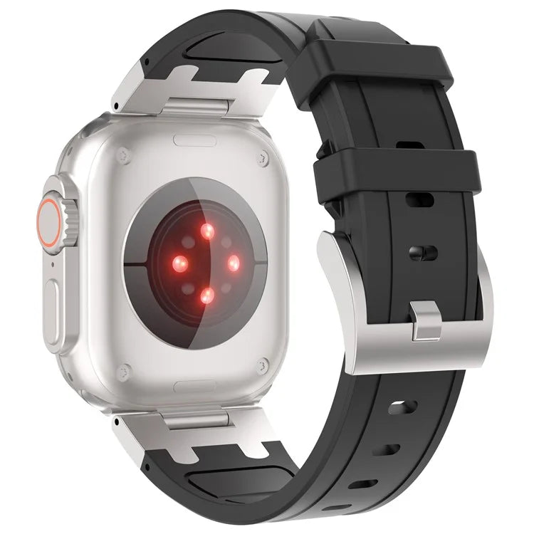 For Apple Watch Series 10 42mm / 9 8 7 41mm / SE (2023) SE (2022) SE 6 5 4 40mm / 3 2 1 38mm Rhinestone Silicone Rubber Strap
