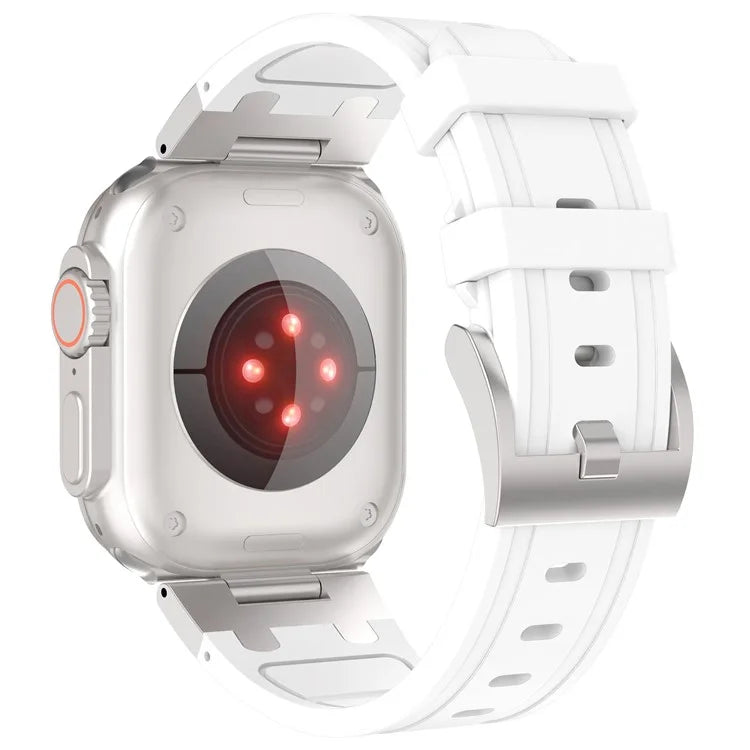 For Apple Watch Series 10 42mm / 9 8 7 41mm / SE (2023) SE (2022) SE 6 5 4 40mm / 3 2 1 38mm Rhinestone Silicone Rubber Strap