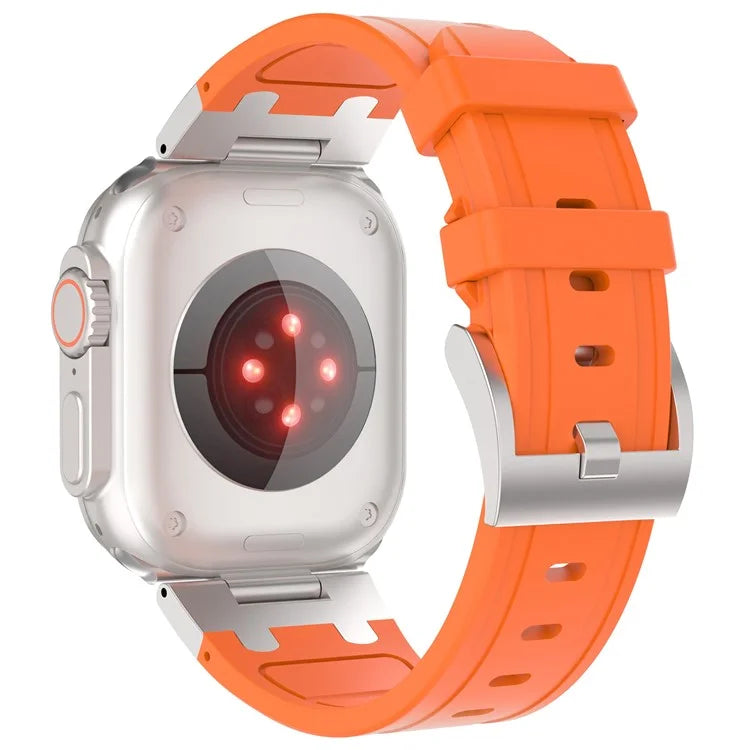For Apple Watch Series 10 42mm / 9 8 7 41mm / SE (2023) SE (2022) SE 6 5 4 40mm / 3 2 1 38mm Rhinestone Silicone Rubber Strap