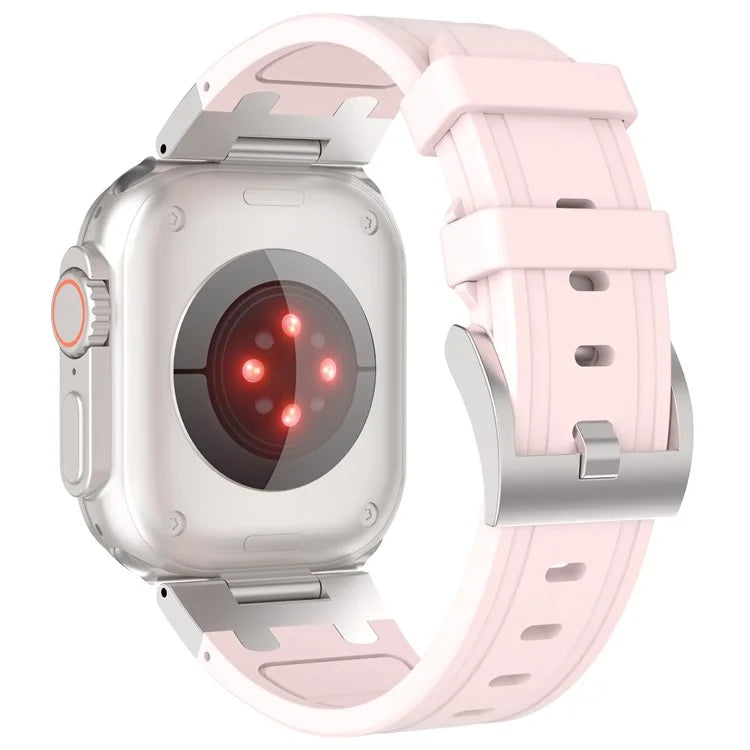 For Apple Watch Series 10 42mm / 9 8 7 41mm / SE (2023) SE (2022) SE 6 5 4 40mm / 3 2 1 38mm Rhinestone Silicone Rubber Strap