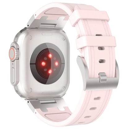 For Apple Watch Series 10 42mm / 9 8 7 41mm / SE (2023) SE (2022) SE 6 5 4 40mm / 3 2 1 38mm Rhinestone Silicone Rubber Strap