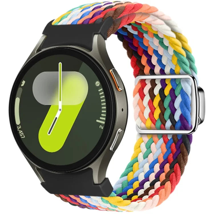For Samsung Galaxy Watch FE 40mm / Watch7 / 6 / 6 Classic / 5 / 5 Active / 5 Pro / 4 / 4 Classic / 4 Active Braided Watch Band Magnetic Strap