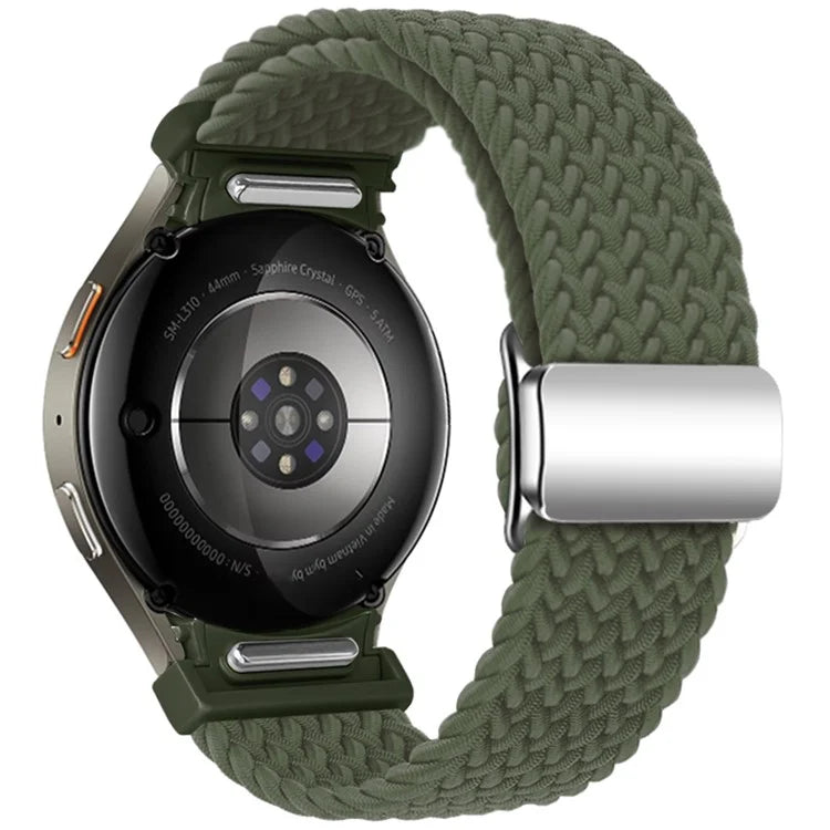 For Samsung Galaxy Watch FE 40mm / Watch7 / 6 / 6 Classic / 5 / 5 Active / 5 Pro / 4 / 4 Classic / 4 Active Braided Watch Band Magnetic Strap