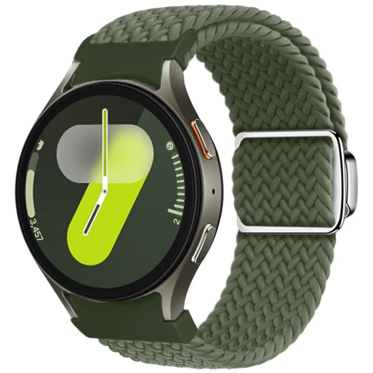 For Samsung Galaxy Watch FE 40mm / Watch7 / 6 / 6 Classic / 5 / 5 Active / 5 Pro / 4 / 4 Classic / 4 Active Braided Watch Band Magnetic Strap