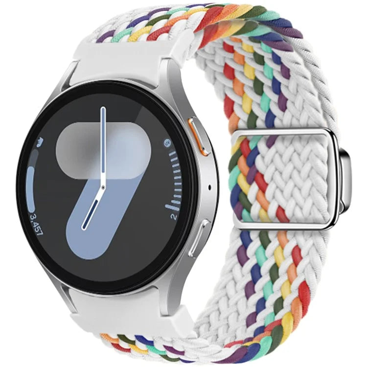 For Samsung Galaxy Watch FE 40mm / Watch7 / 6 / 6 Classic / 5 / 5 Active / 5 Pro / 4 / 4 Classic / 4 Active Braided Watch Band Magnetic Strap