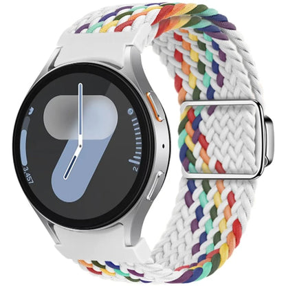 For Samsung Galaxy Watch FE 40mm / Watch7 / 6 / 6 Classic / 5 / 5 Active / 5 Pro / 4 / 4 Classic / 4 Active Braided Watch Band Magnetic Strap