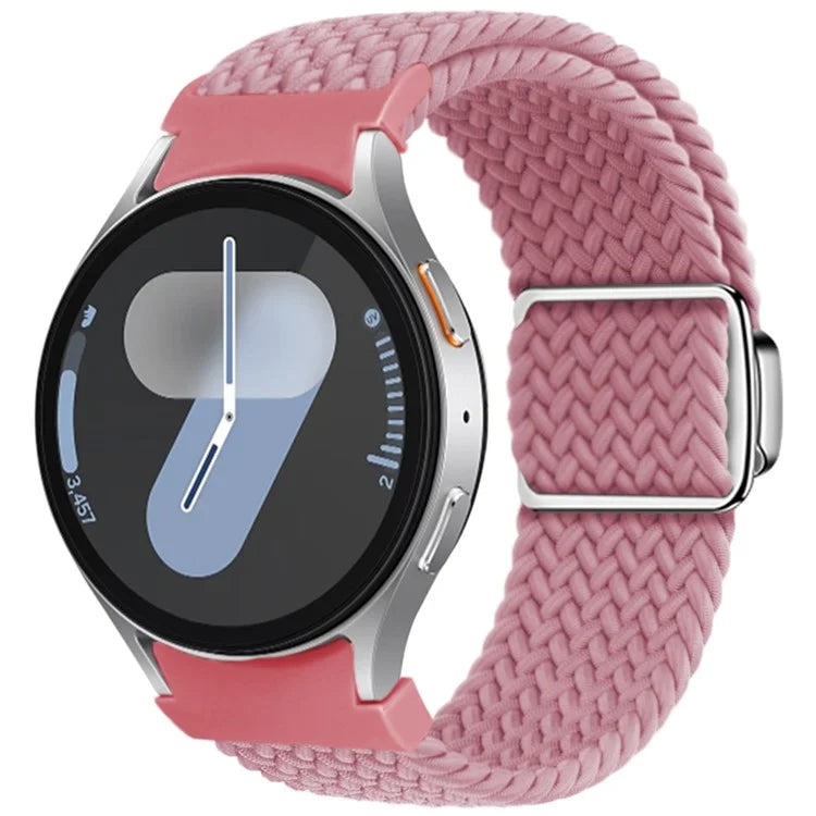 For Samsung Galaxy Watch FE 40mm / Watch7 / 6 / 6 Classic / 5 / 5 Active / 5 Pro / 4 / 4 Classic / 4 Active Braided Watch Band Magnetic Strap