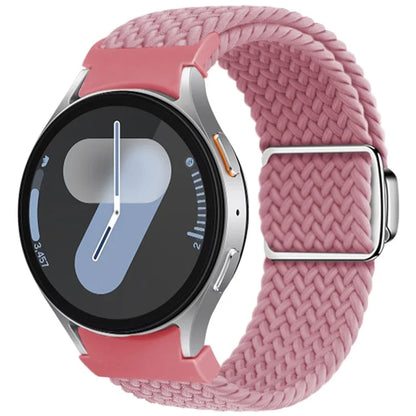 For Samsung Galaxy Watch FE 40mm / Watch7 / 6 / 6 Classic / 5 / 5 Active / 5 Pro / 4 / 4 Classic / 4 Active Braided Watch Band Magnetic Strap