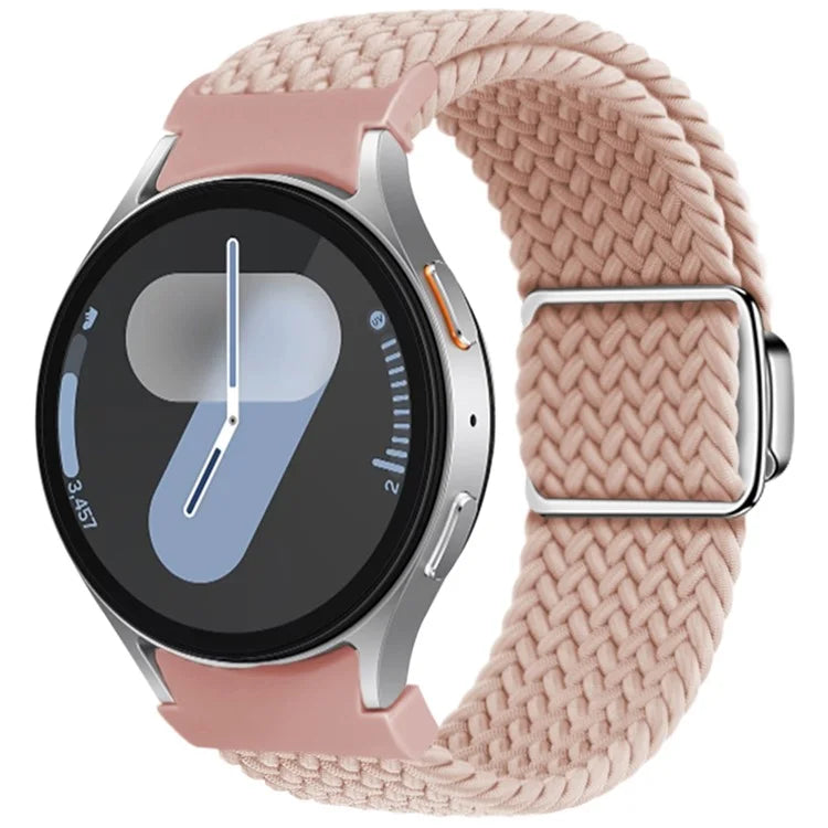 For Samsung Galaxy Watch FE 40mm / Watch7 / 6 / 6 Classic / 5 / 5 Active / 5 Pro / 4 / 4 Classic / 4 Active Braided Watch Band Magnetic Strap