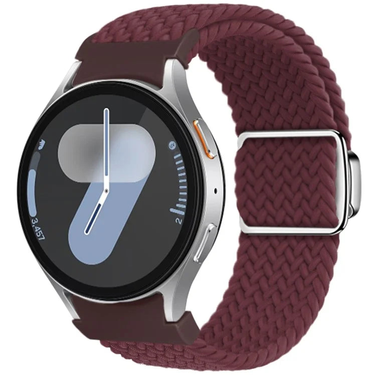 For Samsung Galaxy Watch FE 40mm / Watch7 / 6 / 6 Classic / 5 / 5 Active / 5 Pro / 4 / 4 Classic / 4 Active Braided Watch Band Magnetic Strap