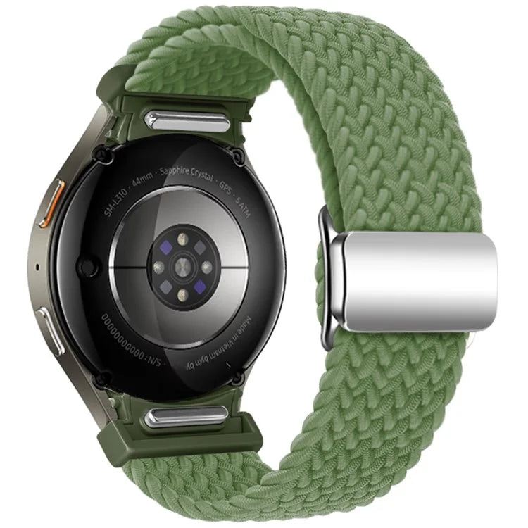 For Samsung Galaxy Watch FE 40mm / Watch7 / 6 / 6 Classic / 5 / 5 Active / 5 Pro / 4 / 4 Classic / 4 Active Braided Watch Band Magnetic Strap