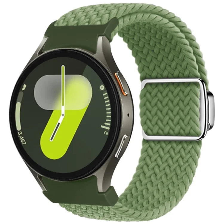 For Samsung Galaxy Watch FE 40mm / Watch7 / 6 / 6 Classic / 5 / 5 Active / 5 Pro / 4 / 4 Classic / 4 Active Braided Watch Band Magnetic Strap
