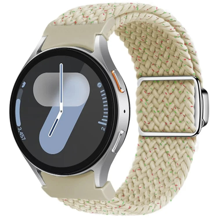 For Samsung Galaxy Watch FE 40mm / Watch7 / 6 / 6 Classic / 5 / 5 Active / 5 Pro / 4 / 4 Classic / 4 Active Braided Watch Band Magnetic Strap