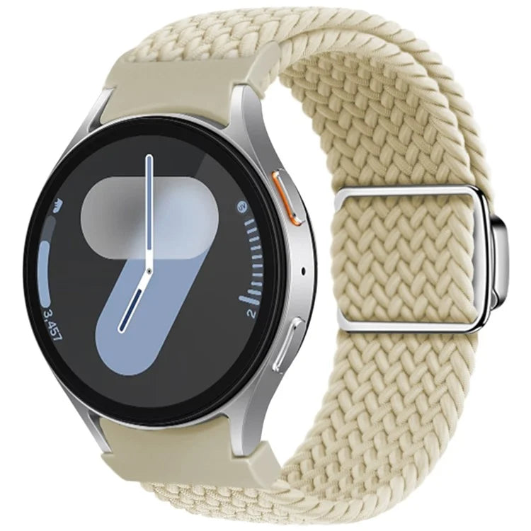 For Samsung Galaxy Watch FE 40mm / Watch7 / 6 / 6 Classic / 5 / 5 Active / 5 Pro / 4 / 4 Classic / 4 Active Braided Watch Band Magnetic Strap