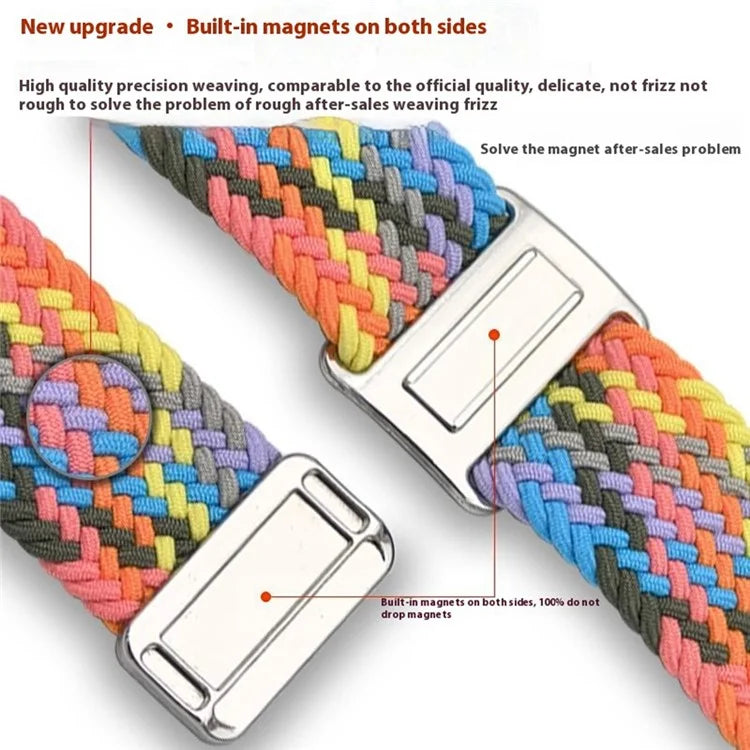 For Samsung Galaxy Watch FE 40mm / Watch7 / 6 / 6 Classic / 5 / 5 Active / 5 Pro / 4 / 4 Classic / 4 Active Watch Strap Magnetic Braided Band