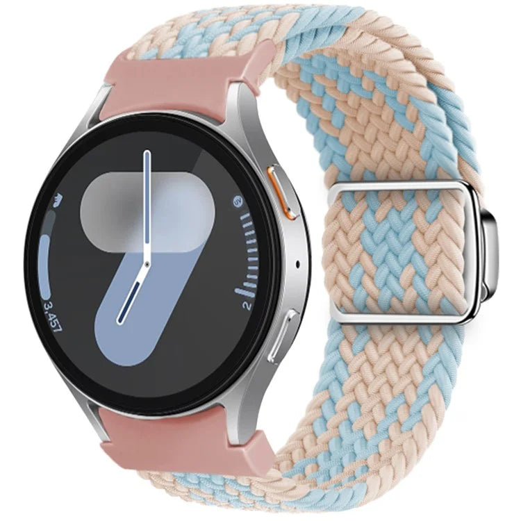 For Samsung Galaxy Watch FE 40mm / Watch7 / 6 / 6 Classic / 5 / 5 Active / 5 Pro / 4 / 4 Classic / 4 Active Watch Strap Magnetic Braided Band