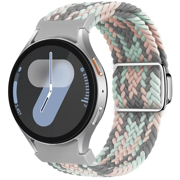 For Samsung Galaxy Watch FE 40mm / Watch7 / 6 / 6 Classic / 5 / 5 Active / 5 Pro / 4 / 4 Classic / 4 Active Watch Strap Magnetic Braided Band