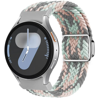For Samsung Galaxy Watch FE 40mm / Watch7 / 6 / 6 Classic / 5 / 5 Active / 5 Pro / 4 / 4 Classic / 4 Active Watch Strap Magnetic Braided Band